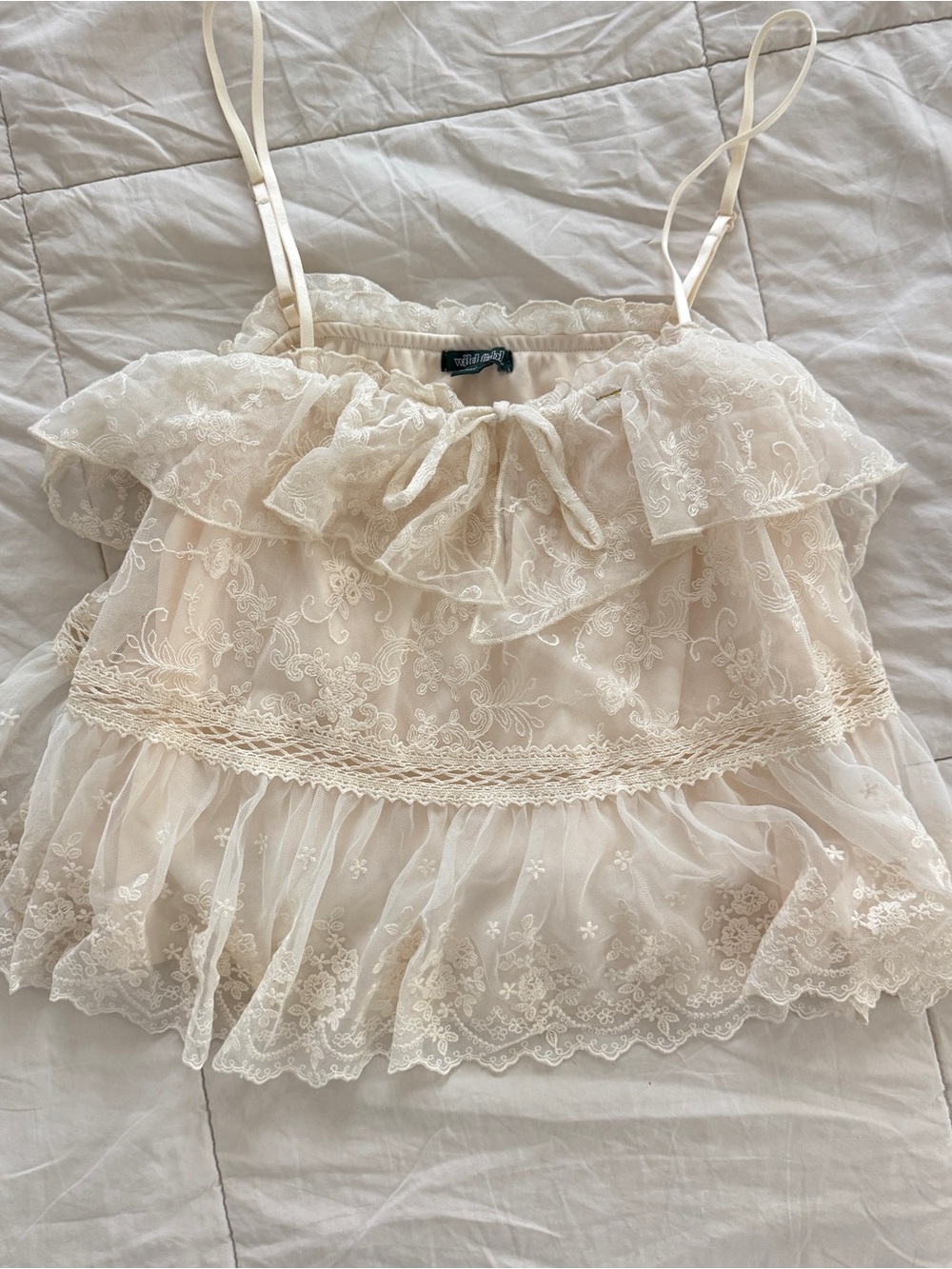 Embroidered mesh babydoll top from Wild Fable NWT - Picture 3 of 5